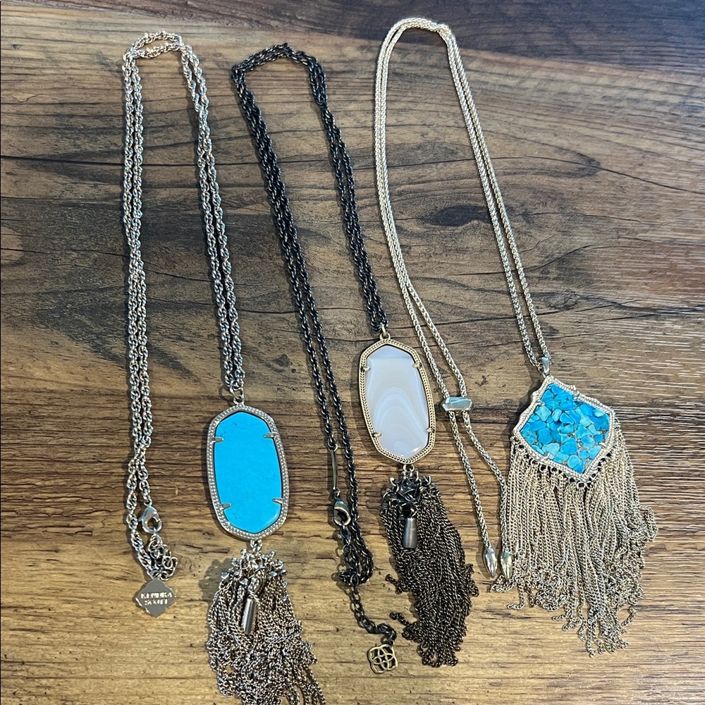 Kendra Scott Turquoise and Gold Necklace Collection